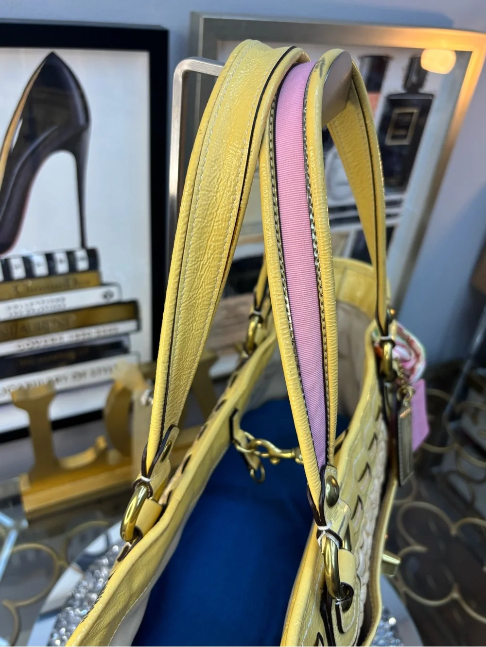 Coach 2010 Poppy Straw Applique Tote Bag NWOT